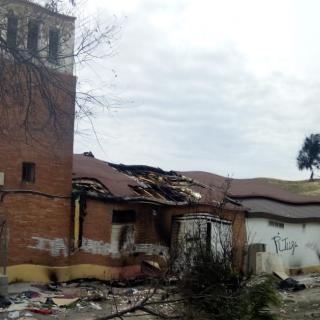 Se ha quemado la cubierta de la Parroquia de Sto. Domingo, en la Cañada Real